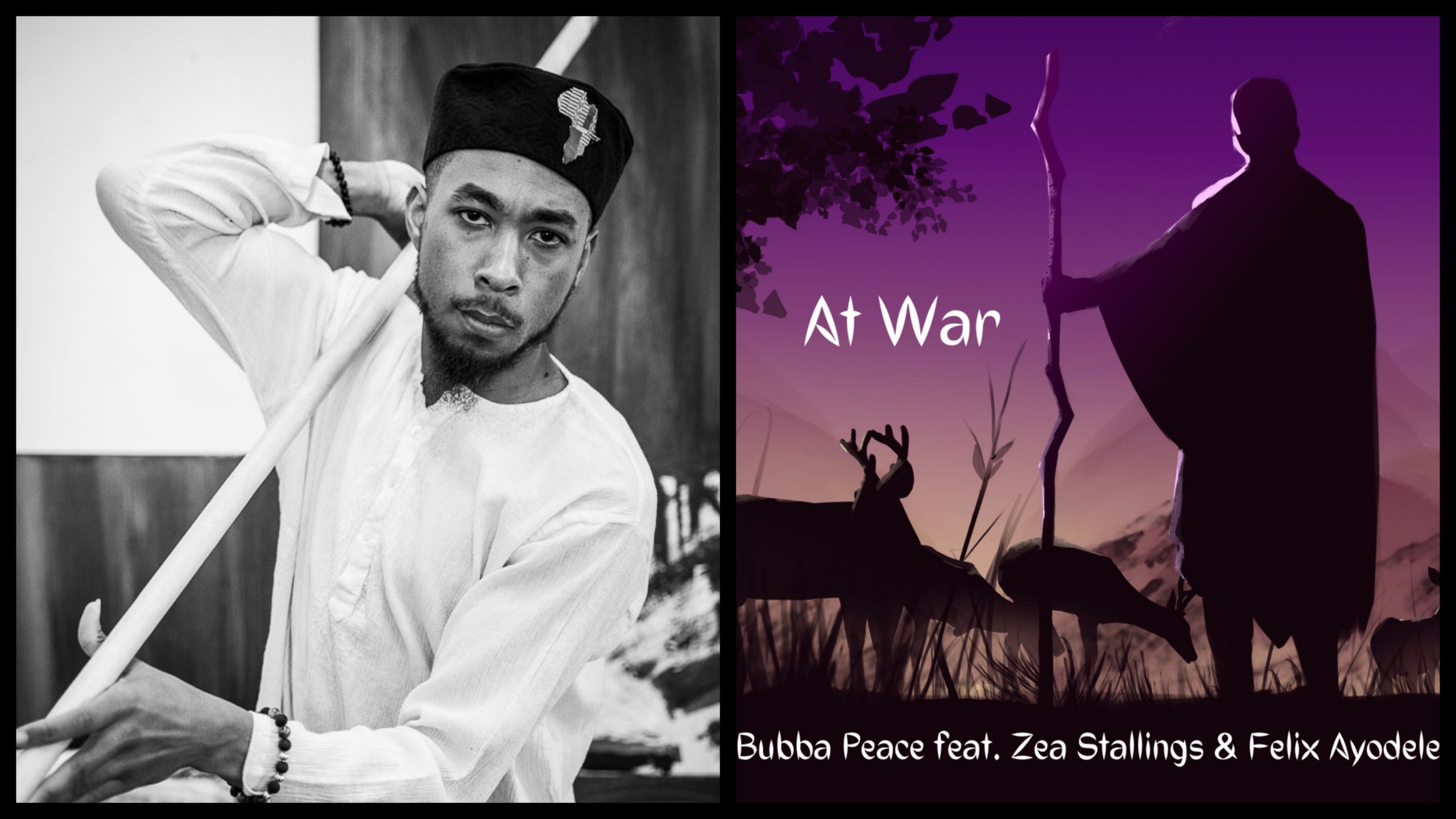 ‘At War’ by Bubba Peace features Zea Stallings who gives a campfire melody with Felix Ayodele painting tears through piano in the background